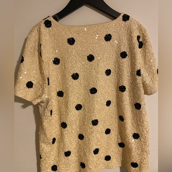 J.Crew Factory Sequin Polkadot Shirt - Picture 2 of 2